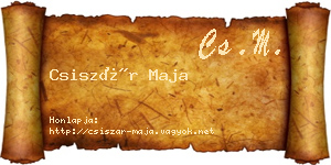 Csiszár Maja névjegykártya